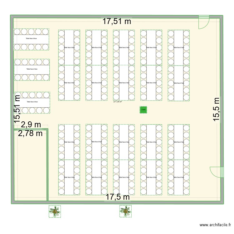 Plan 1. Plan de 1 pièce et 271 m2