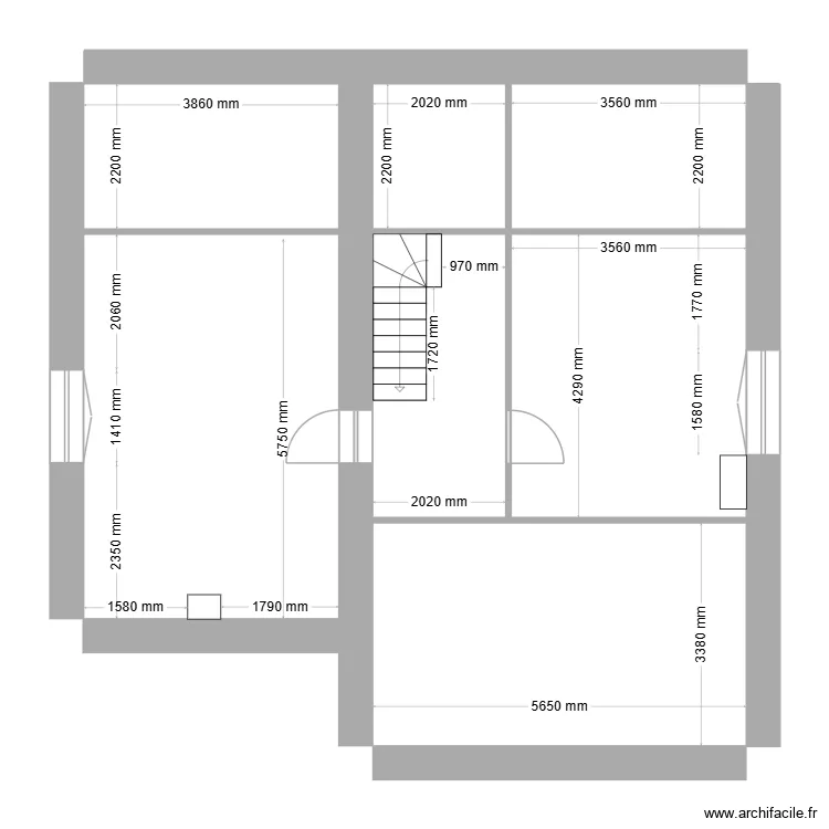 Maison St Romain etage. Plan de 