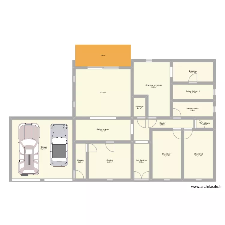 Ma mison pp 3cbres 4. Plan de 15 et 158 m² Ma mison pp 3cbres 4. Plan de 15 et 158 m²