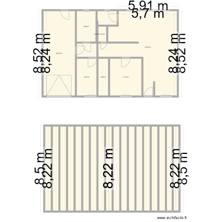 plan maison . Plan de 26 pièces et 188 m2