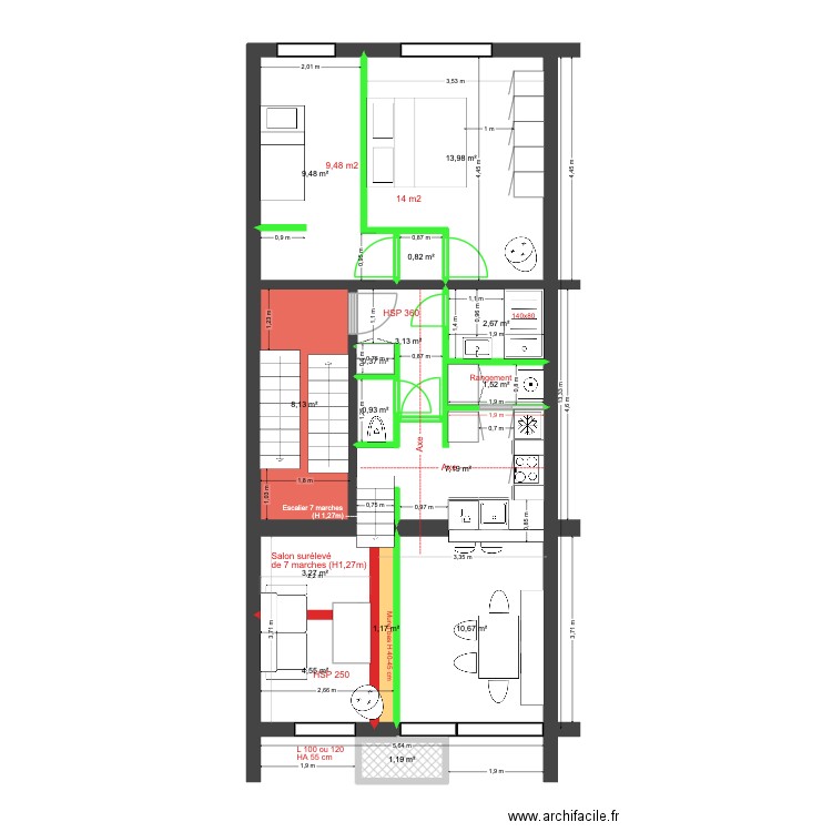 Mélèzes 82 Rez+1 Def. Plan de 15 pièces et 69 m2