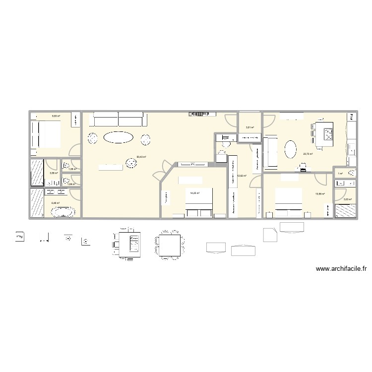 PARIS 2. Plan de 0 pièce et 0 m2