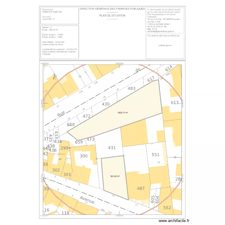 Clinique veto Dompierre. Plan de 2  et 1395 m²