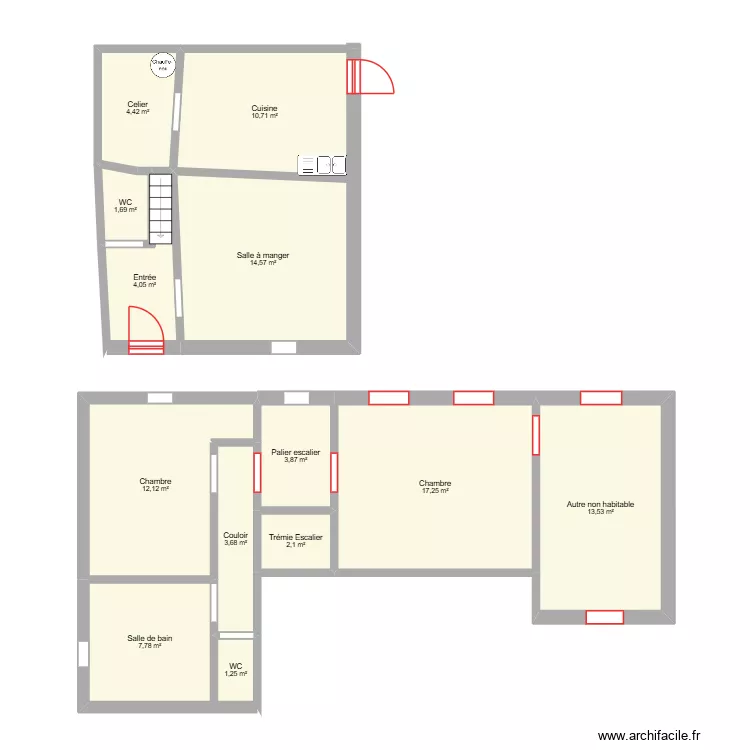 Projet_N11. Plan de 13  et 97 m²