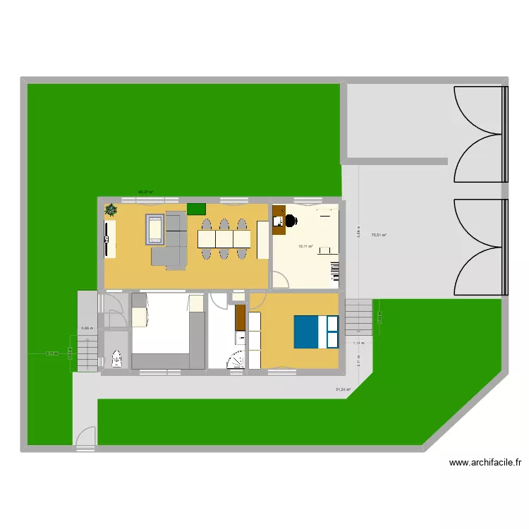 Ma Maison. Plan de 11 pièces et 282 m²