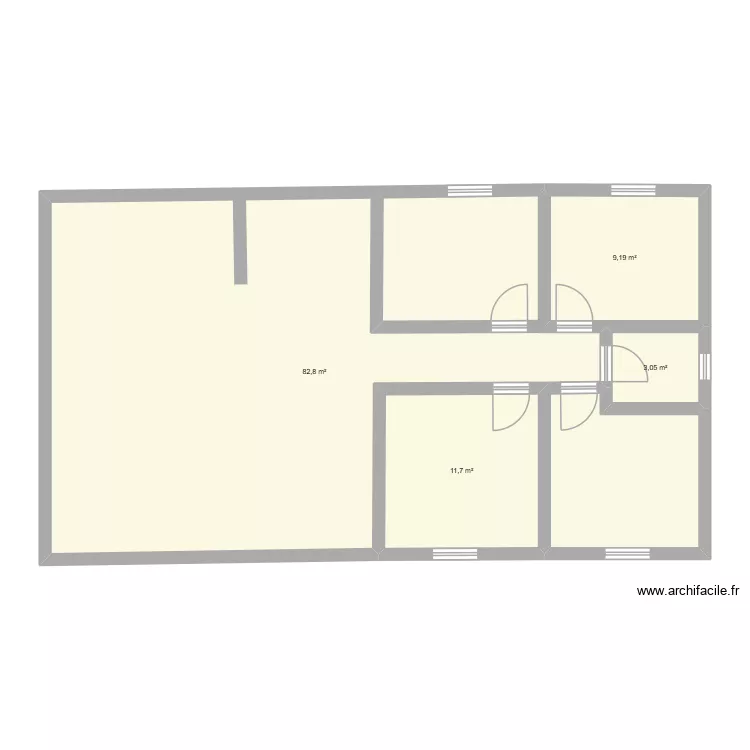 Kamsar Projet. Plan de 4 et 107 m² Kamsar Projet. Plan de 4 et 107 m²