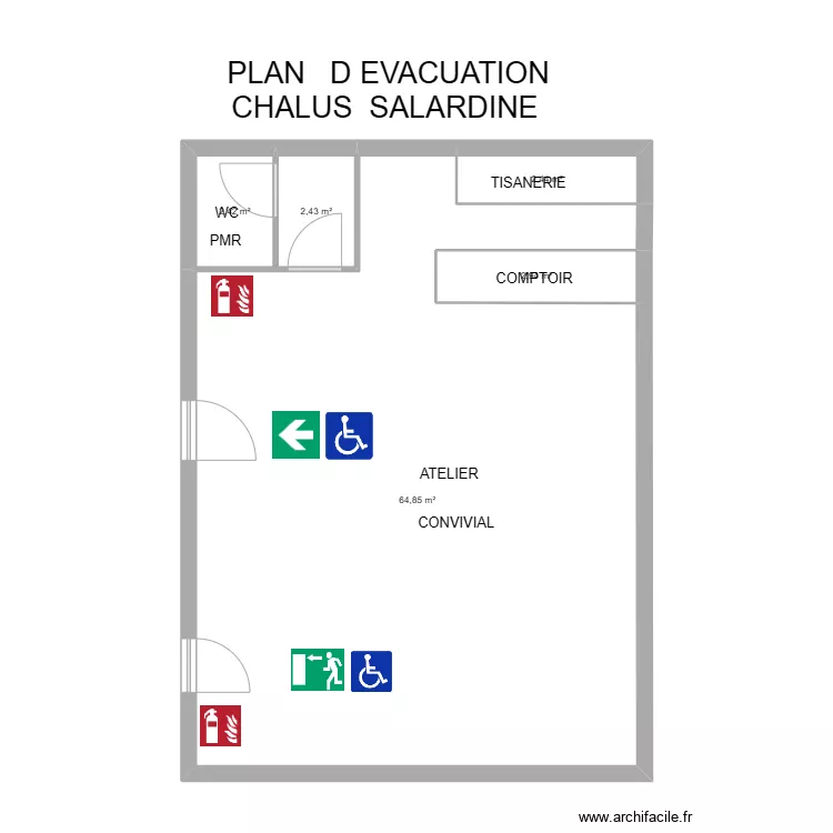 87 CHALUS Salardine. Plan de 