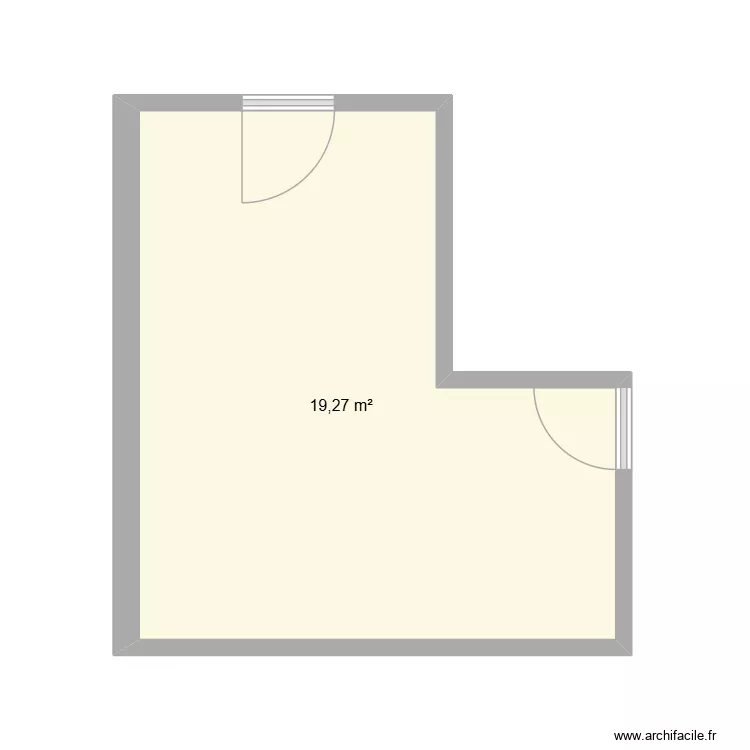 PLAN DE MASSE ABRI. Plan de 1  et 19 m²