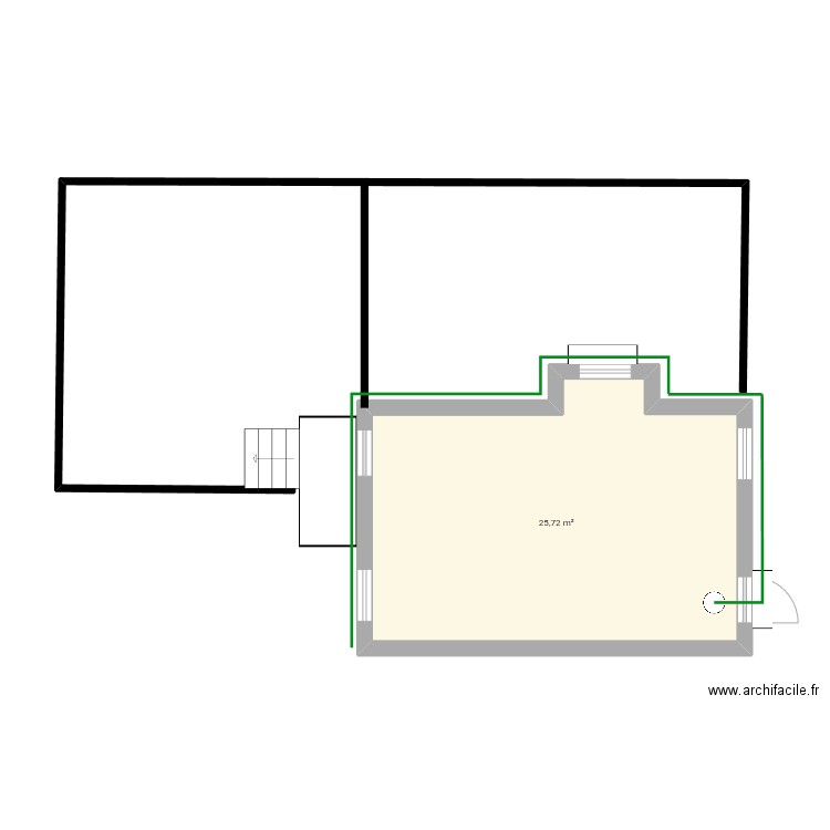 New client 3. Plan de 1 pièce et 26 m2