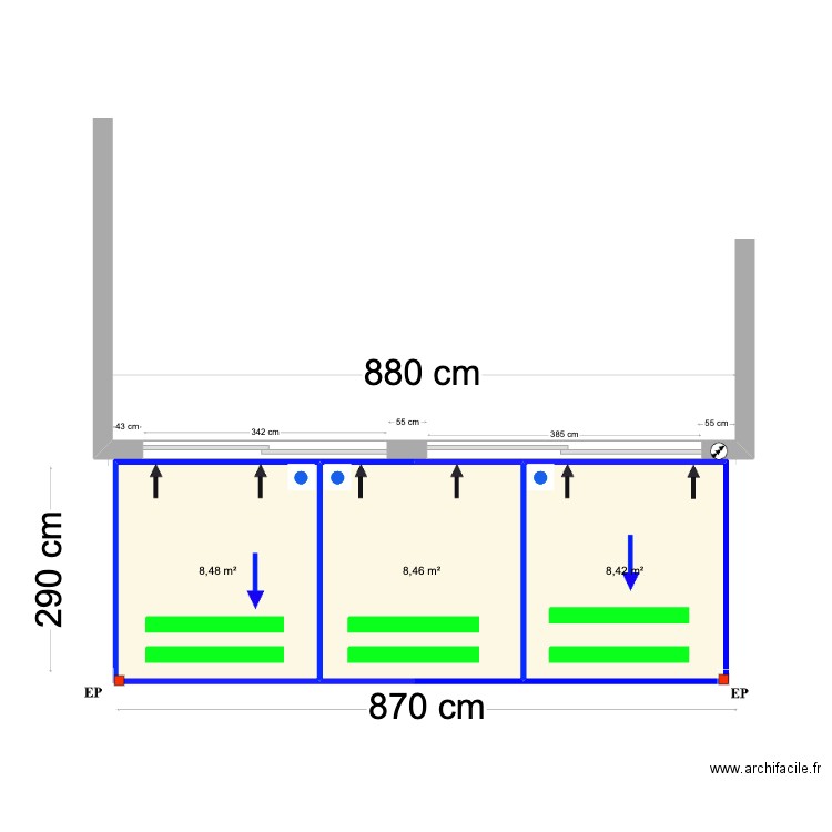 Mark and Peter- Albufeira V2. Plan de 3 pièces et 25 m2