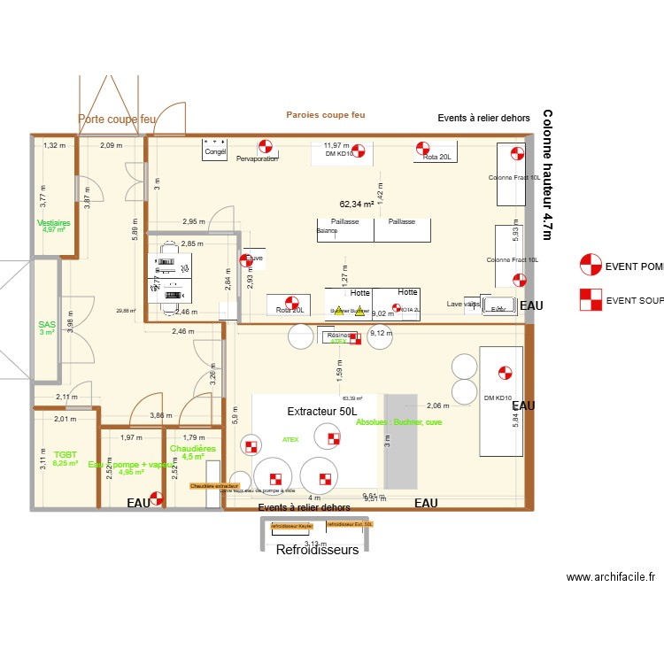 hall pilote 16/01/25. Plan de 8 pièces et 179 m2