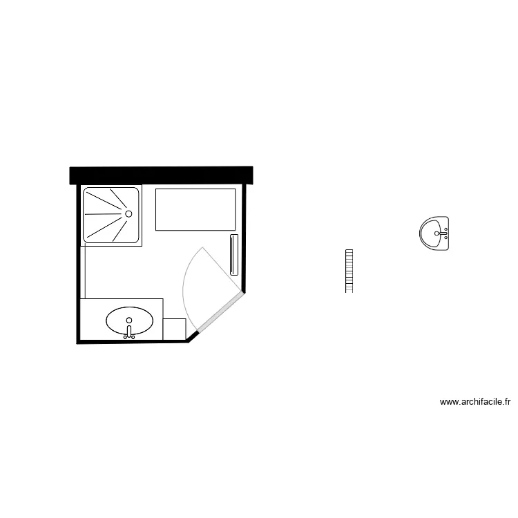 CHOUVET. Plan de 1  et 5 m²