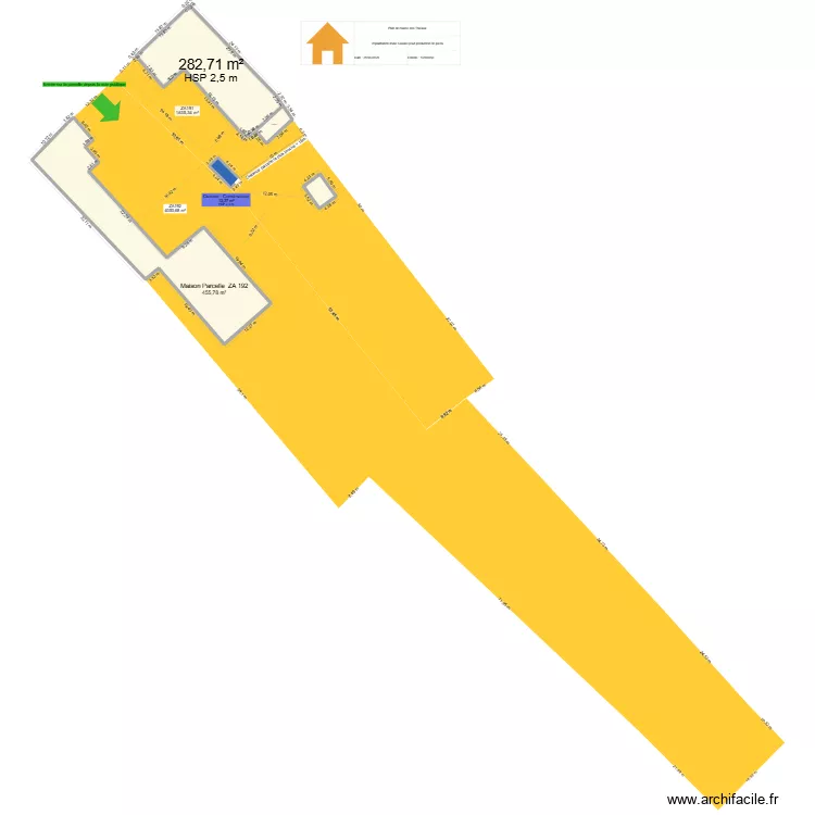 Travaux Pescadoires. Plan de 5  et 791 m²