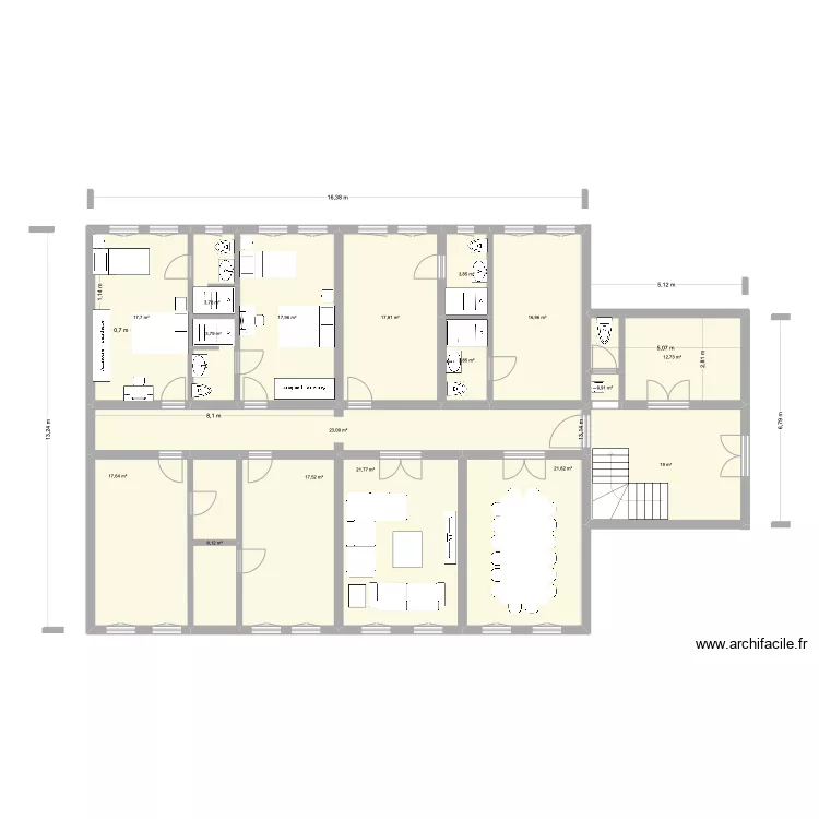 Maison abri. Plan de 