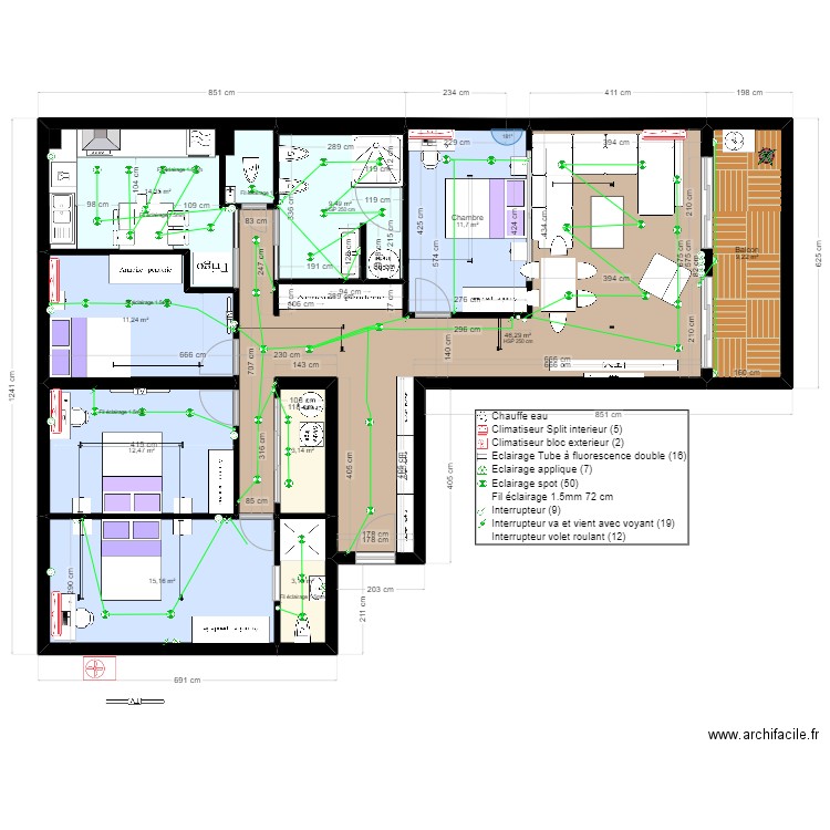  LES IBIS 2EME dernier 21/07/24 éclairage led . Plan de 0 pièce et 0 m2