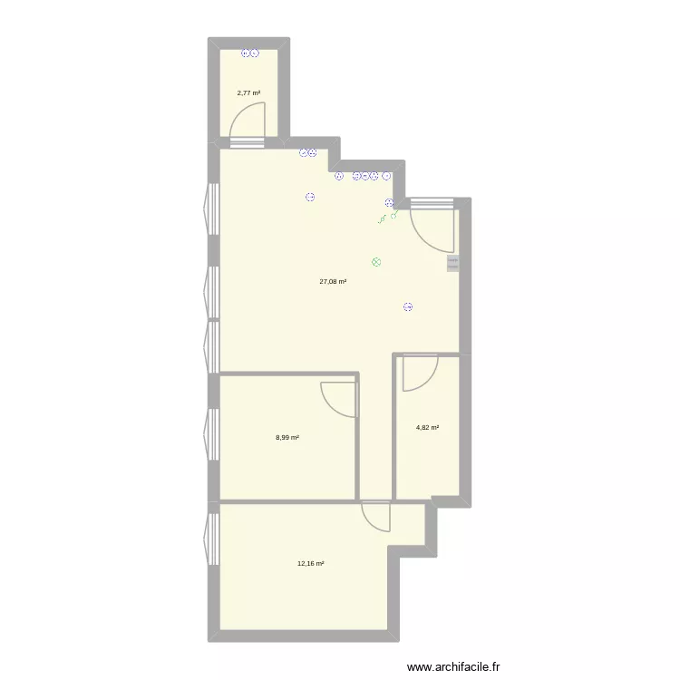 L&eacute;o Ronac'h. Plan de 9  et 71 m²