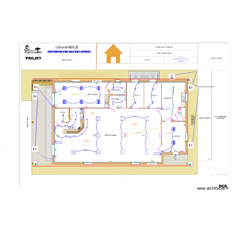 MAIRIE DE HOUILLES. Plan de 