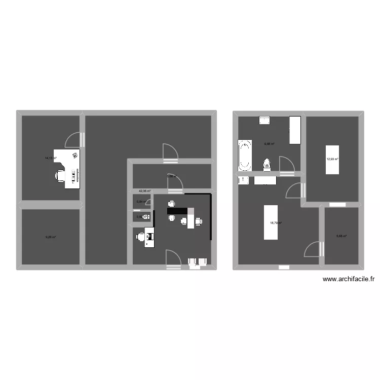plan de linstitut. Plan de 10  et 120 m²
