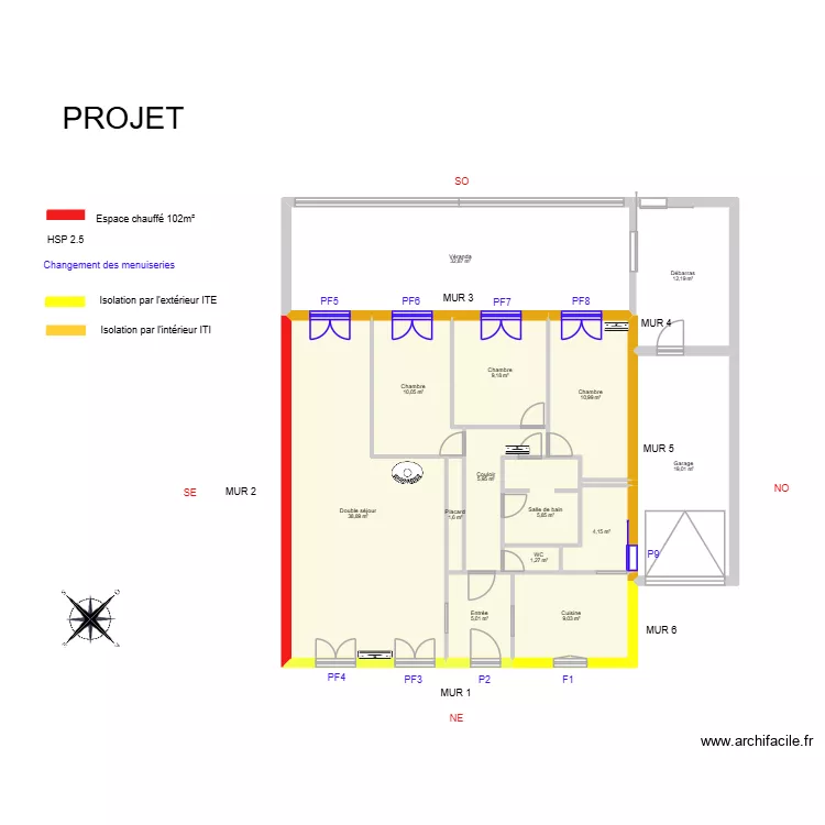 CECILLON_ Sc&eacute;nario 2. Plan de 15  et 166 m²
