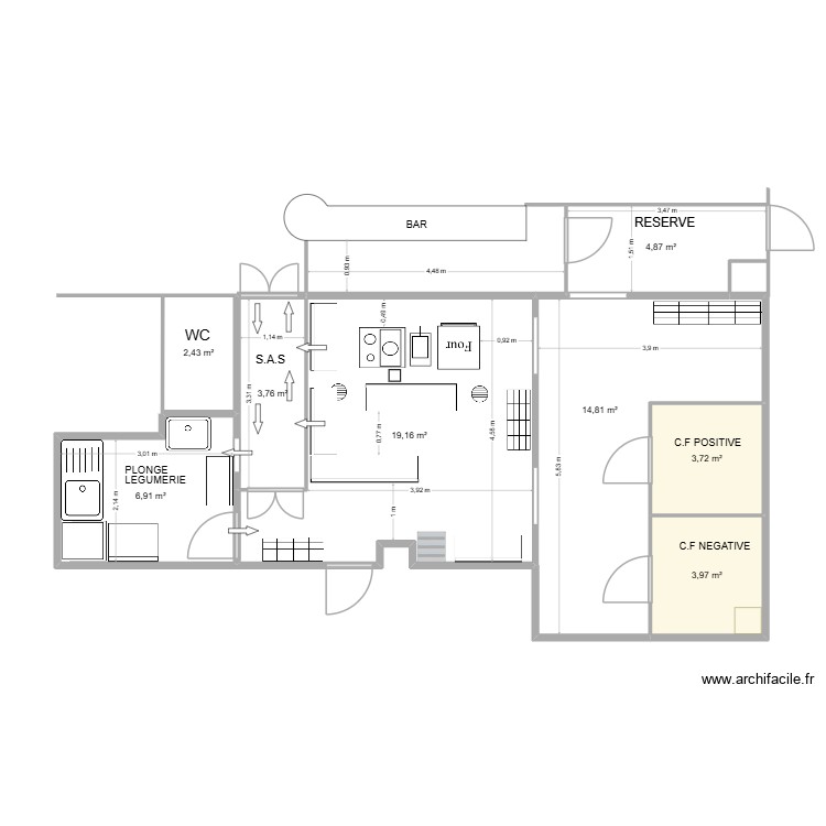 RESTAURANT ST GAUDENS. Plan de 0 pièce et 0 m2