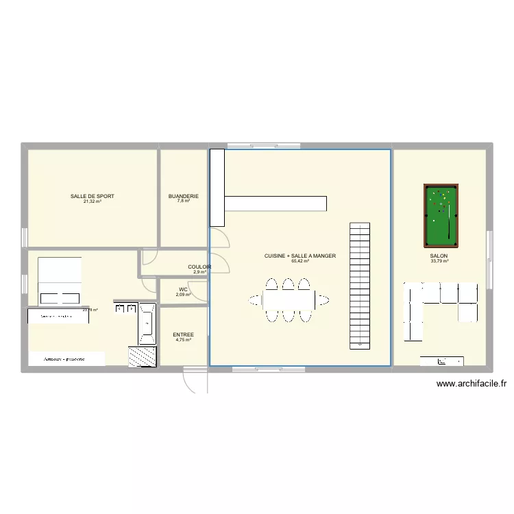 RDC ferme Mouvaux. Plan de RDC ferme Mouvaux. Plan de