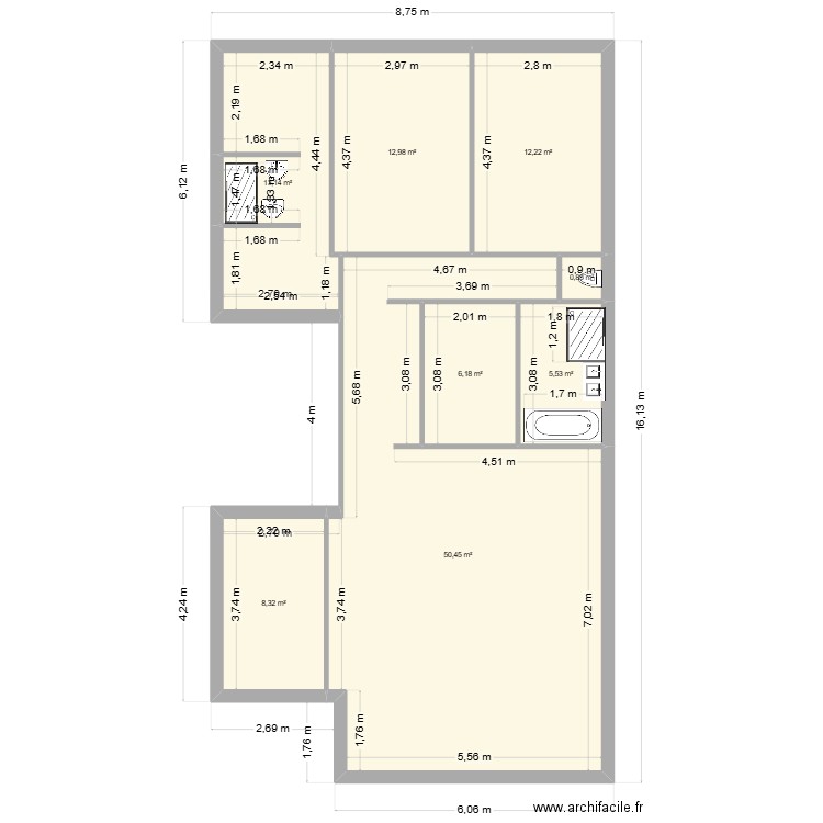Magelan. Plan de 8 pièces et 110 m2
