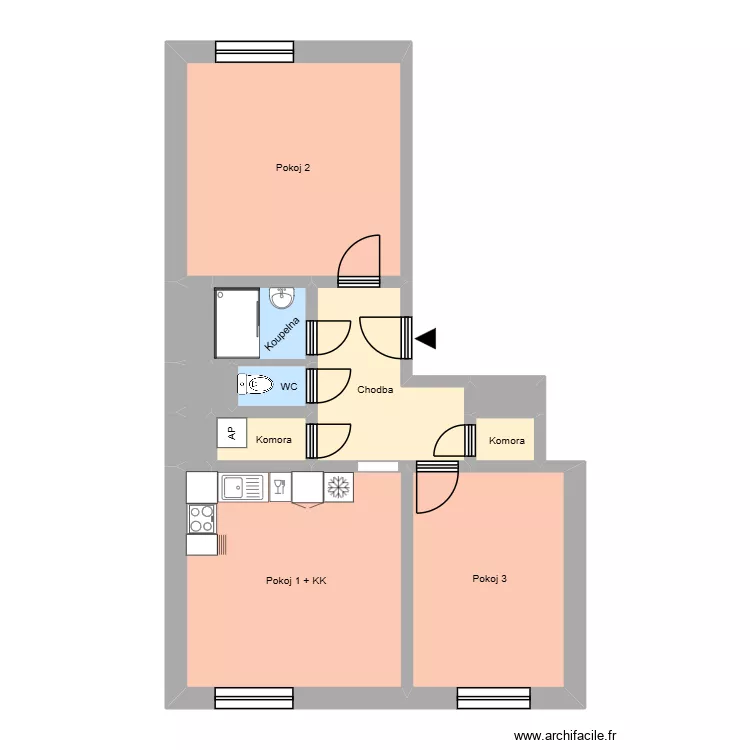 Hlavní třída 687, byt 12. Plan de 16 et 184 m² Hlavní třída 687, byt 12. Plan de 16 et 184 m²