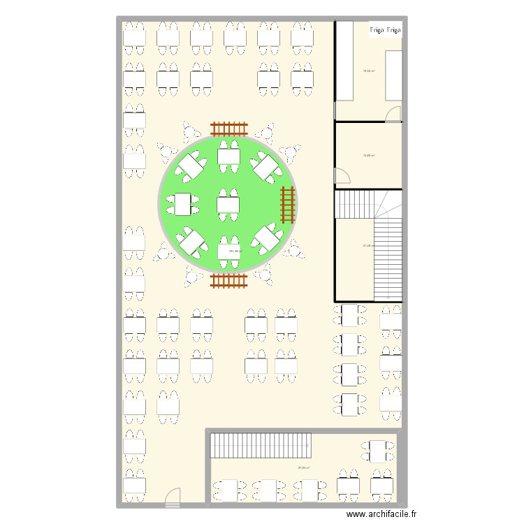 Salle Léo L Copie 2023. Plan de 5 pièces et 383 m2