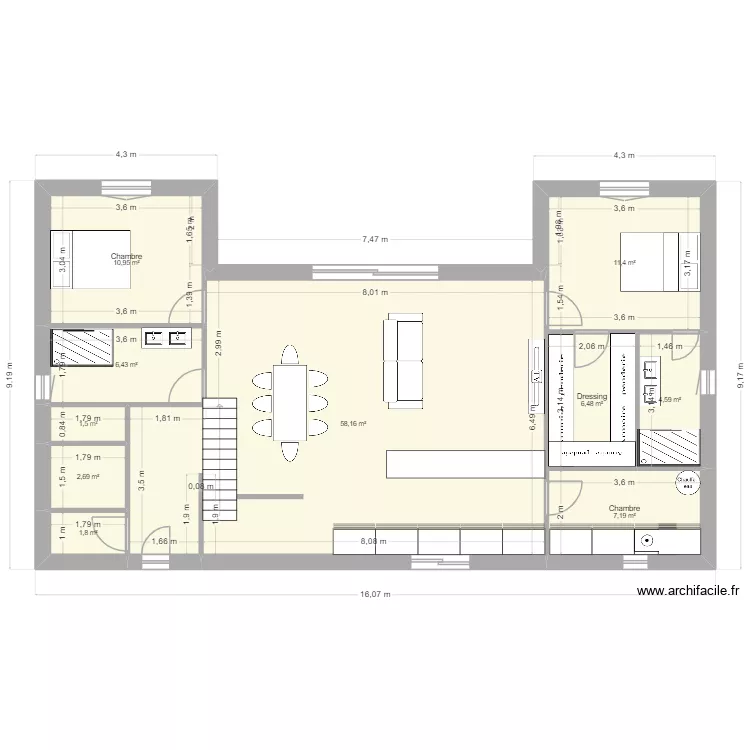 MARIE MAEVA. Plan de 10  et 111 m²