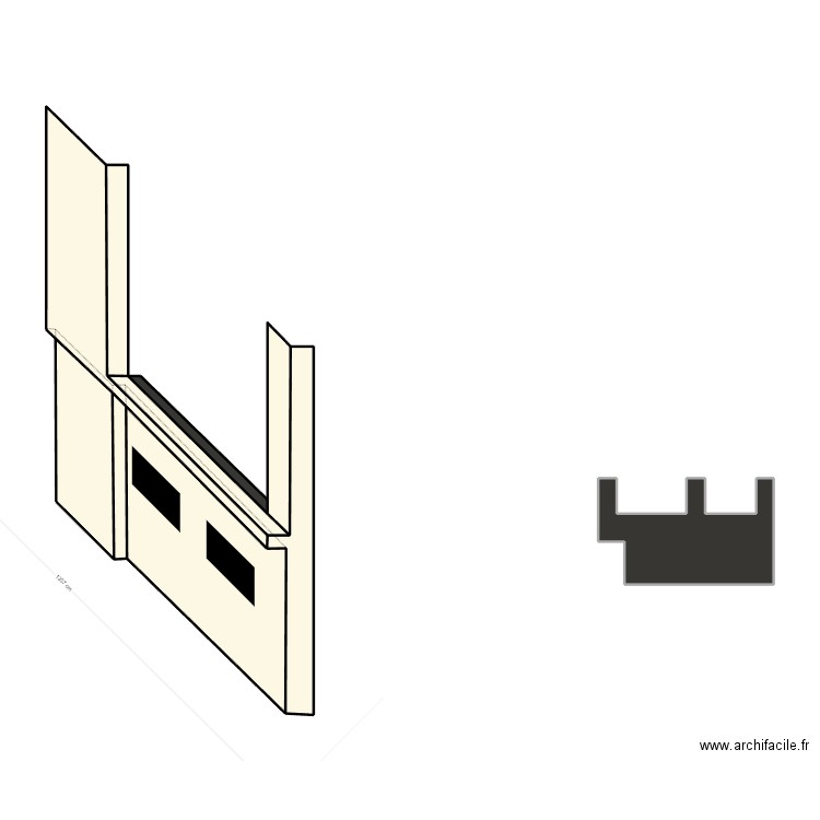 PROFIL_BAIE_VITREE. Plan de 10 pièces et 41 m2