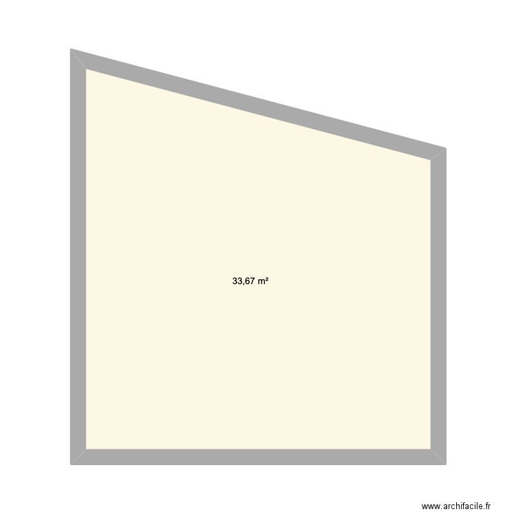 Local co . Plan de 1 pièce et 34 m2