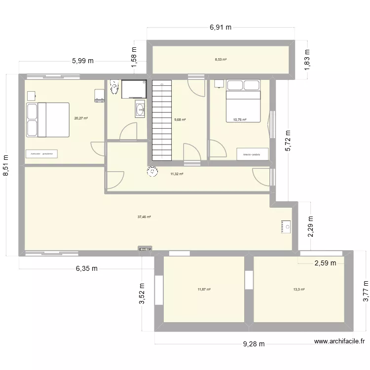 Sous-sol-6 SEPT 26. Plan de 9 Pièces et 123 m² Sous-sol-6 SEPT 26. Plan de 9 Pièces et 123 m²