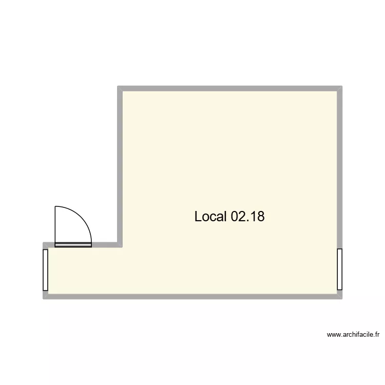 Local 02.18 SMB. Plan de 1 pièce et 23 m² Local 02.18 SMB. Plan de 1 pièce et 23 m²
