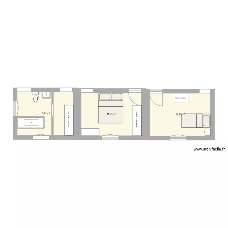 étage 1. Plan de 3 et 33 m² étage 1. Plan de 3 et 33 m²