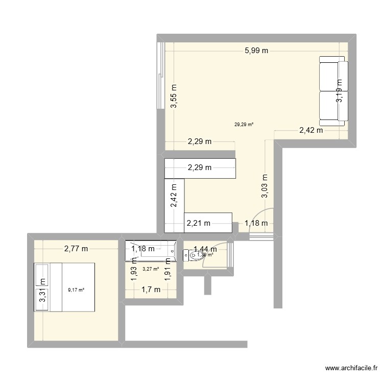 PARIS. Plan de 0 pièce et 0 m2