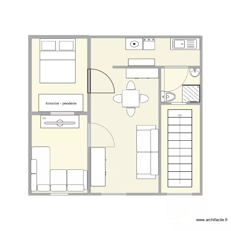 jihan. Plan de 5  et 28 m²