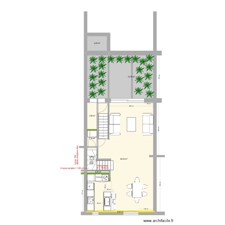 Banning 83 2e étage Def. Plan de 9 pièces et 74 m2