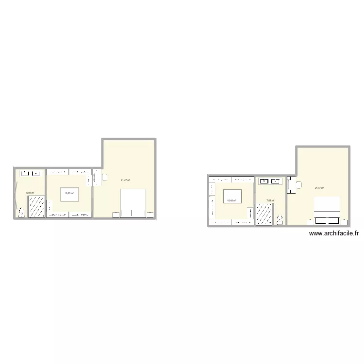 luxembourg ch. Plan de 9  et 117 m²