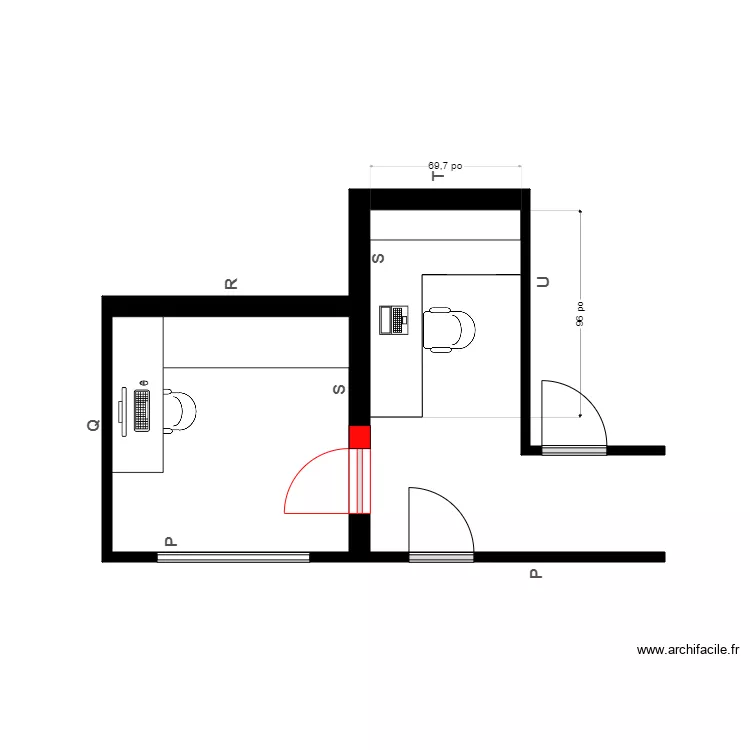 Grondin bureau Stephane. Plan de 