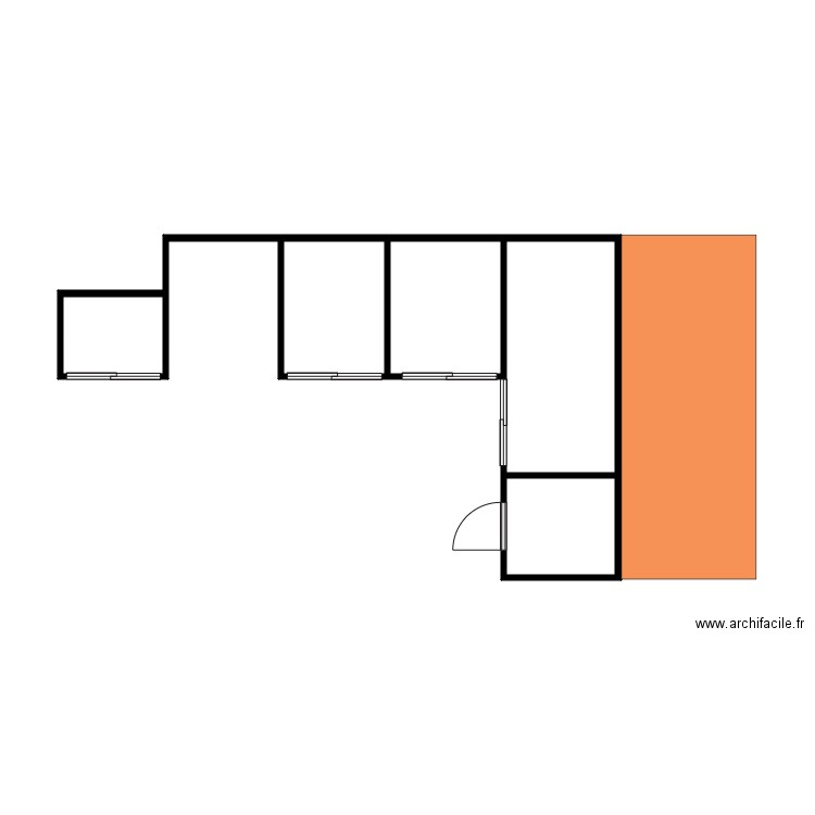 Deblock hangars. Plan de 5 pièces et 20 m2