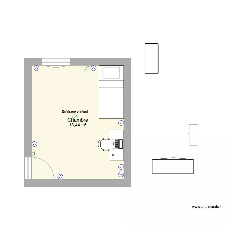 Chambre N2. Plan de Chambre N2. Plan de