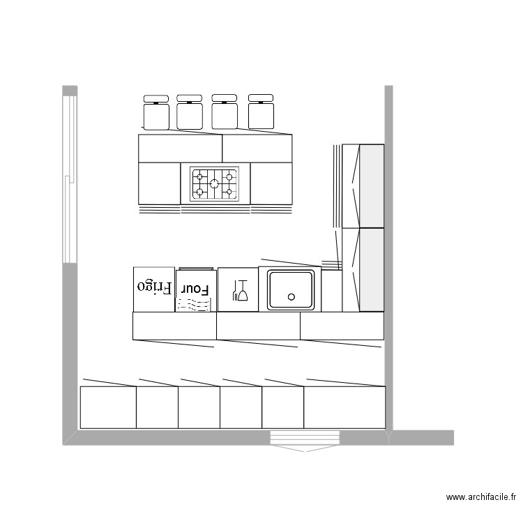 Cuisine de Hésingue. Plan de 0 pièce et 0 m2