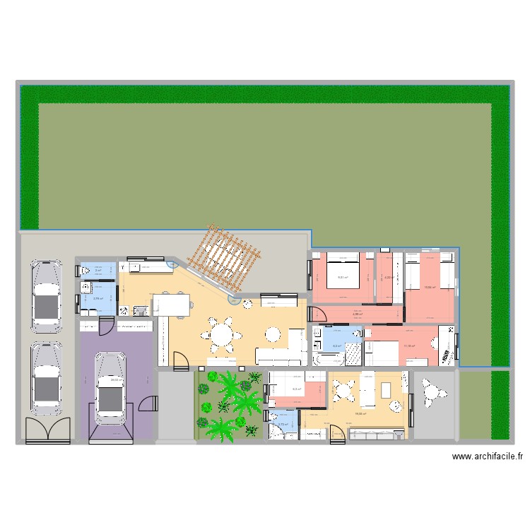 rhgfdvcx. Plan de 19 pièces et 489 m2