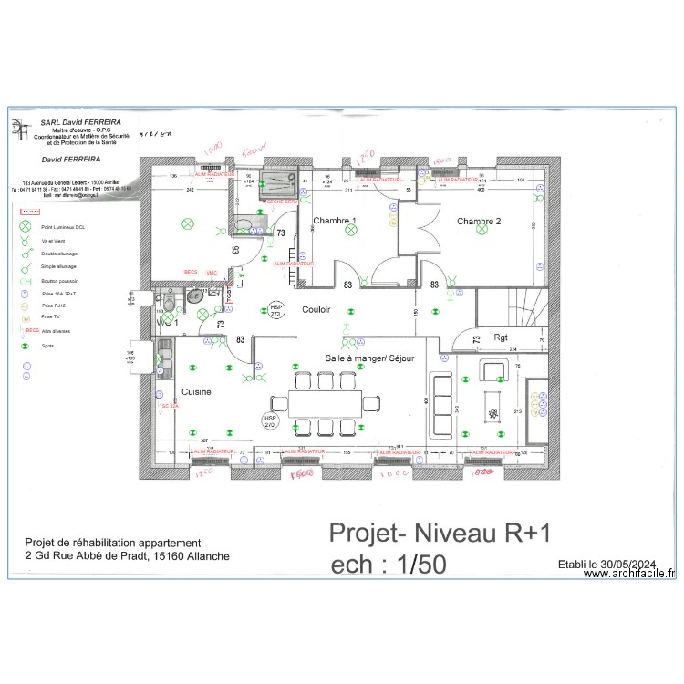 Appart CACF Allanche. Plan de 0 pièce et 0 m2