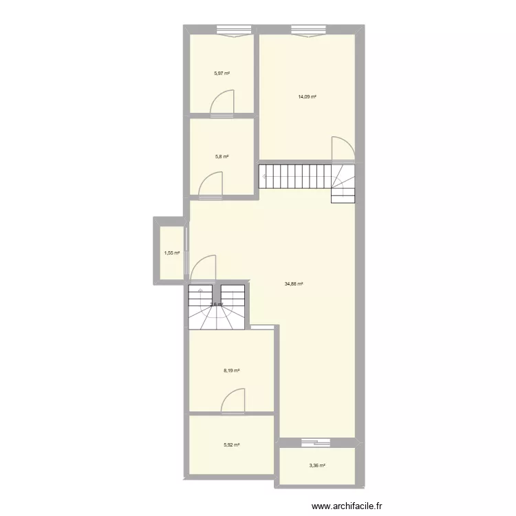 APPT112 avant travaux. Plan de 9 et 82 m² APPT112 avant travaux. Plan de 9 et 82 m²