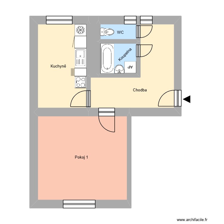 Sadová 132, byt 1. Plan de 0 pièce et 0 m2 Sadová 132, byt 1. Plan de 0 pièce et 0 m2