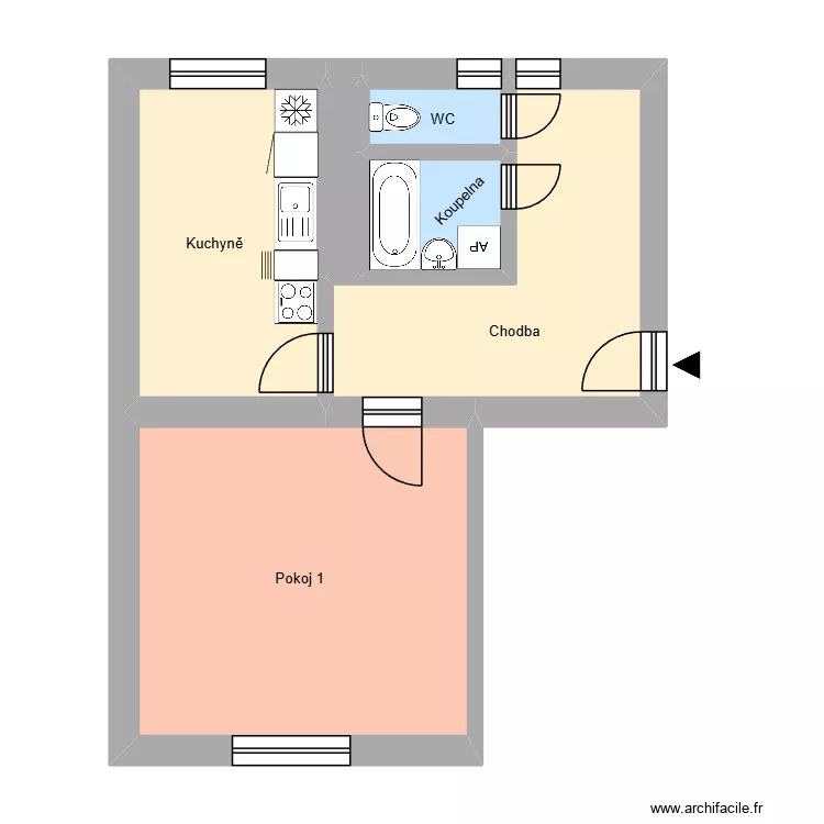 Sadov&aacute; 132, byt 1. Plan de 10 pièces et 166 m²