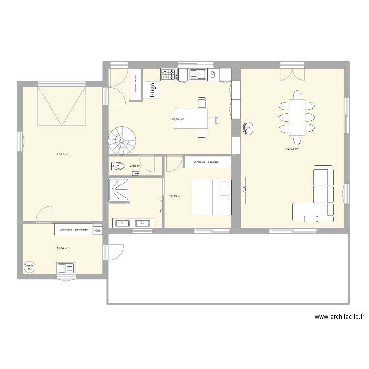 mais12. Plan de 6 pièces et 129 m2