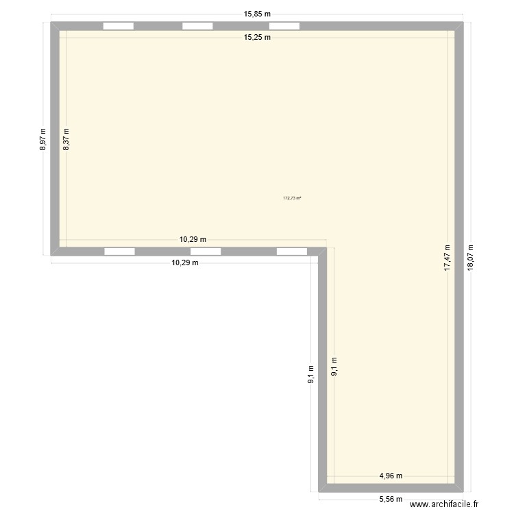 maison touron. Plan de 1 pièce et 173 m2