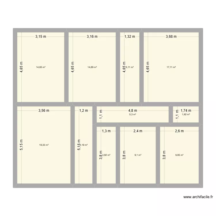 NORD TRAVAUX SERVICE - LENS. Plan de 11  et 108 m²